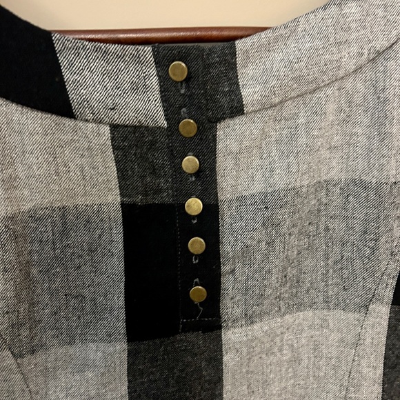 Black & White plaid Dress (Size Medium) - Picture 4 of 7